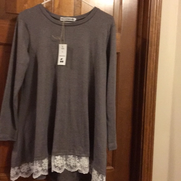 NET long sleeve swing tunic - Picture 2 of 2